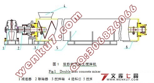 双卧轴混凝土搅拌机机械部分设计