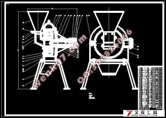 250型齿爪式粉碎机设计(含CAD零件图和装配图)