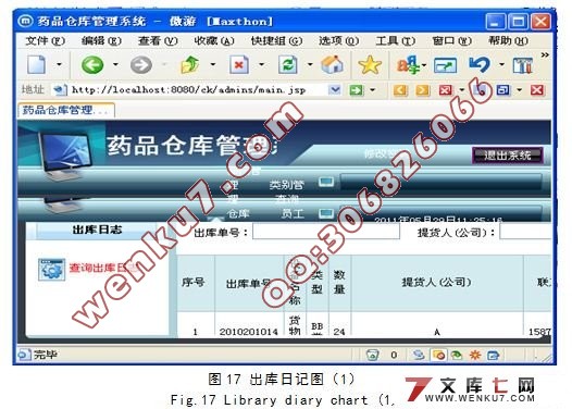 基于JAVA的BS结构的药品仓库管理系统设计
