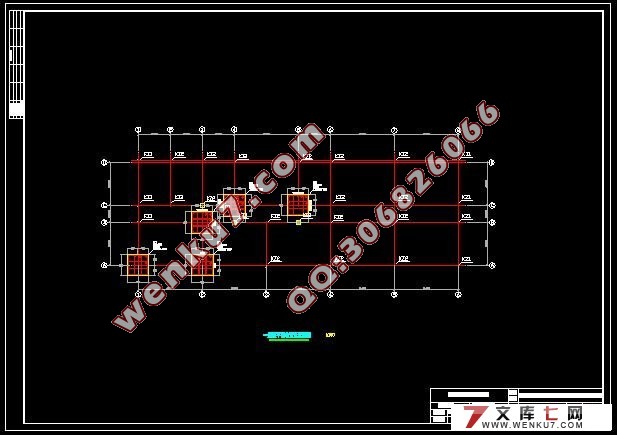 五层框架结构中学教学楼设计(CAD建筑图,结构图)☆