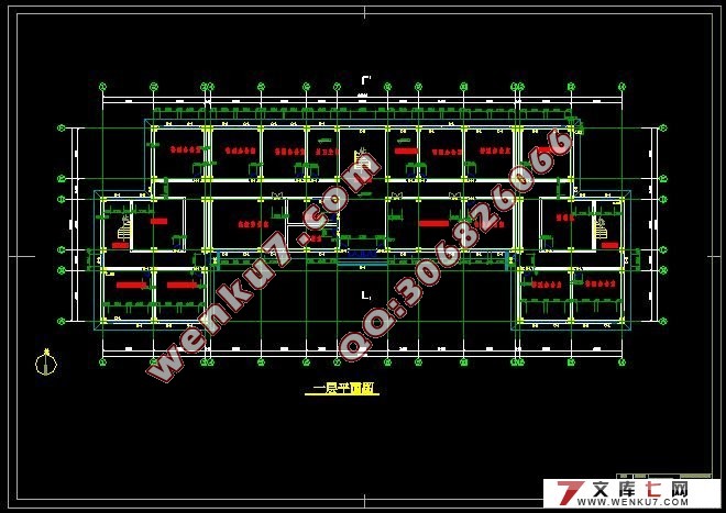 五层5172平米政府办公楼建筑结构设计(含CAD建筑图,结构图)