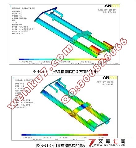 叉车门架的焊接变形趋势的研究(有限元分析ANSYS)