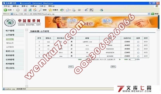服装销售系统(网站)的设计与实现(SQL2000)