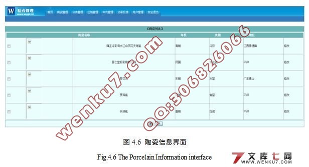 瓷器艺术品收藏管理系统(ASP.NET,Access)(附答辩记录)
