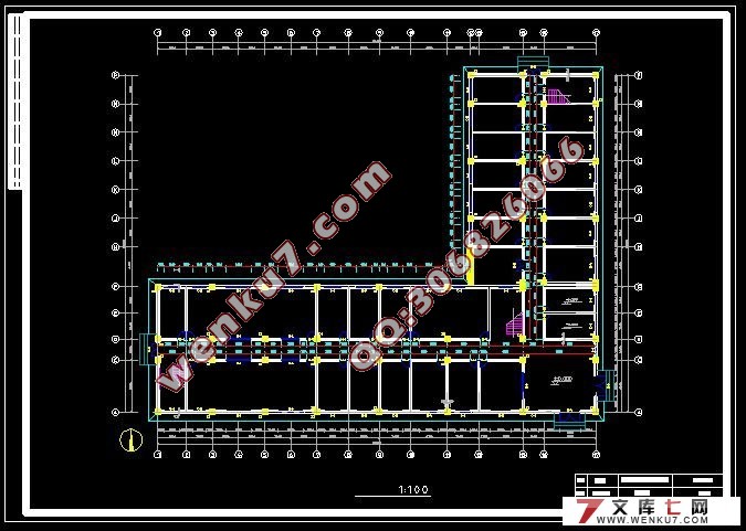 五层5256平米国税局办公楼建筑结构设计