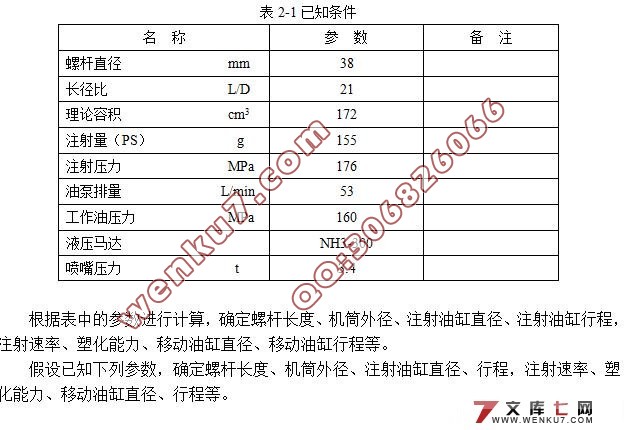 注塑成型机注射部分设计