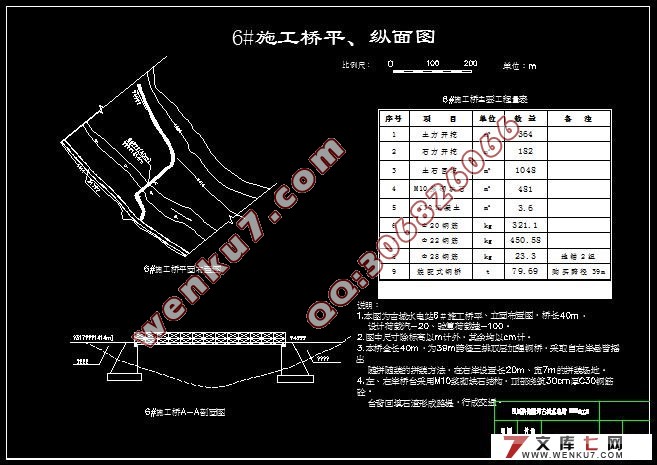 古城电站调压井投标书编制(工程量计算,CAD结构图,平面布置图)