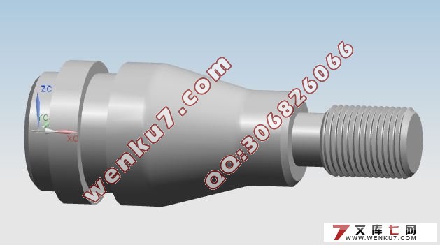 典型轴类零件的数控车削加工工艺(UG三维,CAD)