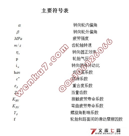 汽车齿轮齿条式转向系设计