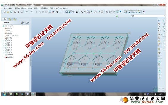 仿真水产素食品机械装备设计-小鱿鱼注塑模具(CAD,Proe三维造型)