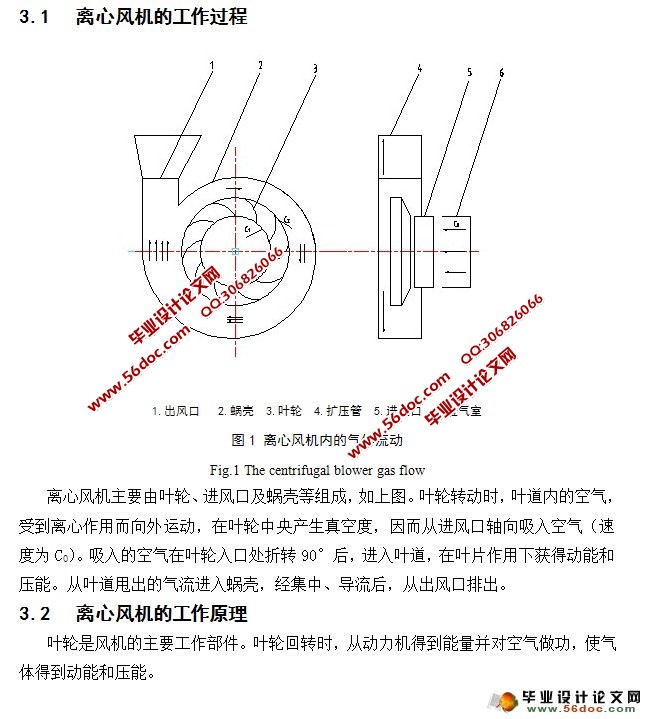 联合收割机混流风机的设计