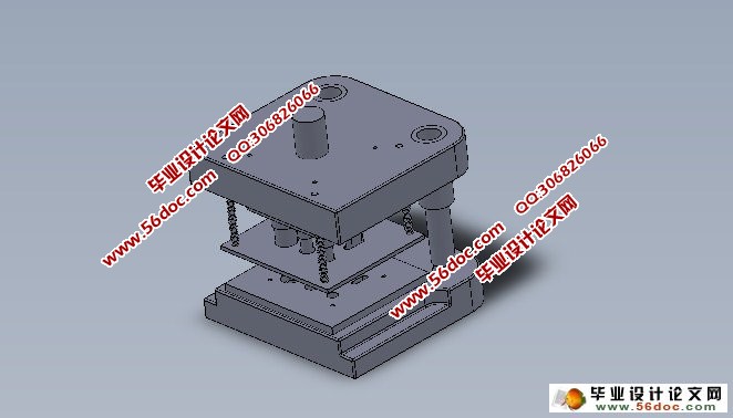 连接片冲孔、翻边、落料连续式复合膜设计