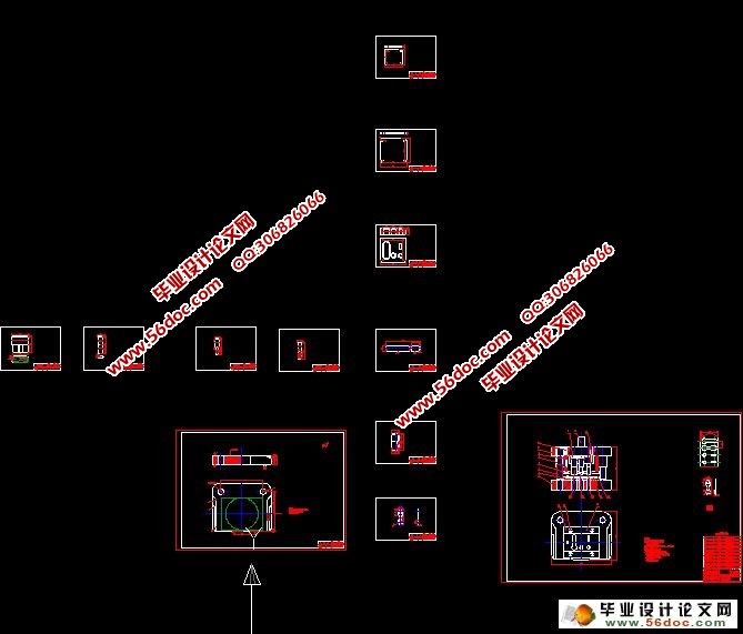 连接片冲孔、翻边、落料连续式复合膜设计