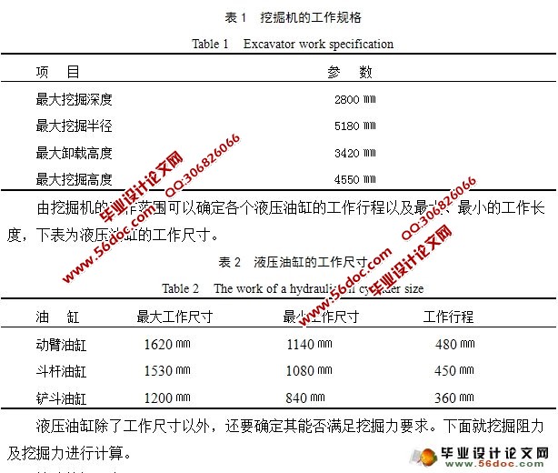 挖掘机工作臂的结构设计(含CAD零件图,装配图)