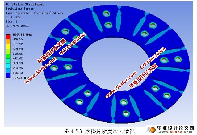汽车离合器摩擦片的有限元分析(ANSYS)