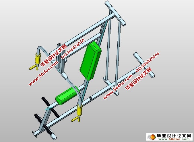 单人多功能健身器材产品3D设计(含CAD图,ProE三维图)