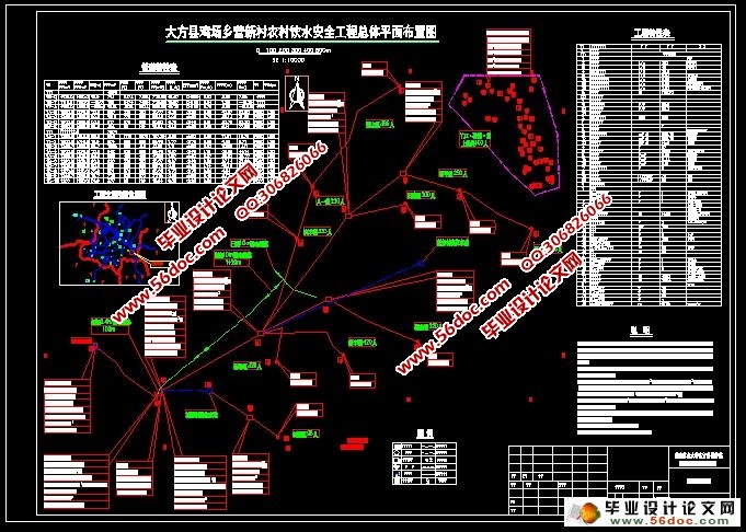 鸡场乡营新村农村饮水安全工程设计(含CAD图)