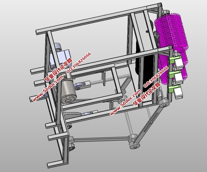 啤酒瓶洗瓶机的设计(含CAD零件装配图,SolidWorks三维造型)