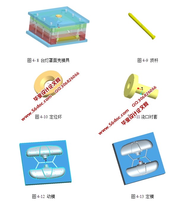 台灯罩注射模具设计(含CAD零件装配图,ProE三维造型)