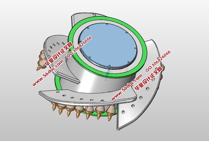 采煤机滚筒的设计(含CAD零件装配图,SolidWorks三维图)
