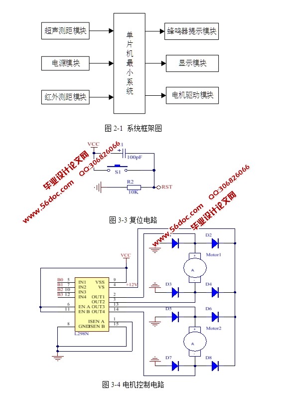 小车童车智能避障系统的设计(含电路图,程序清单)