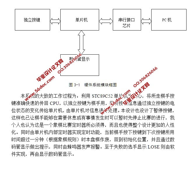 智能象棋比赛定时器的设计(附程序)