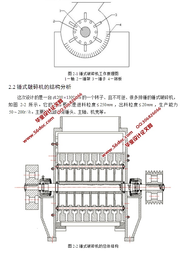 1213锤式破碎机结构设计与三维建模(含CAD零件图装配图,Proe三维图)