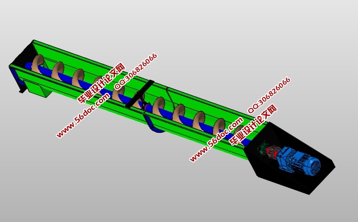 螺旋运输机机械结构设计(含CAD零件装配图,STEP,SolidWorks三维图)