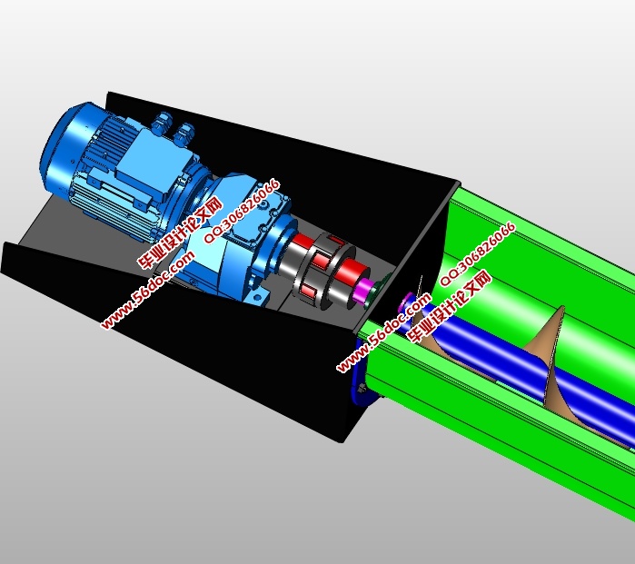 螺旋运输机机械结构设计(含CAD零件装配图,STEP,SolidWorks三维图)