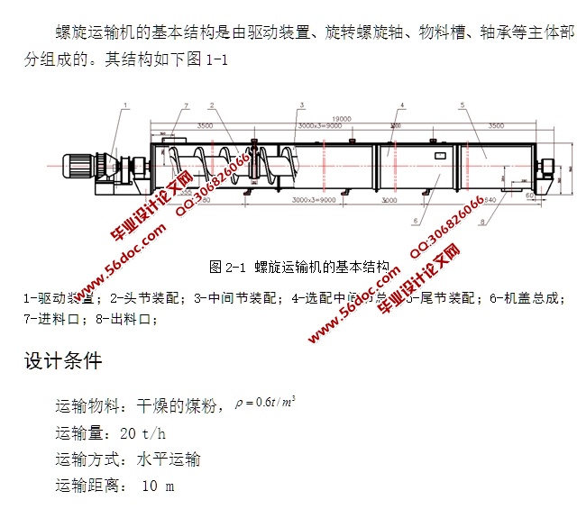 螺旋运输机机械结构设计(含CAD零件装配图,STEP,SolidWorks三维图)