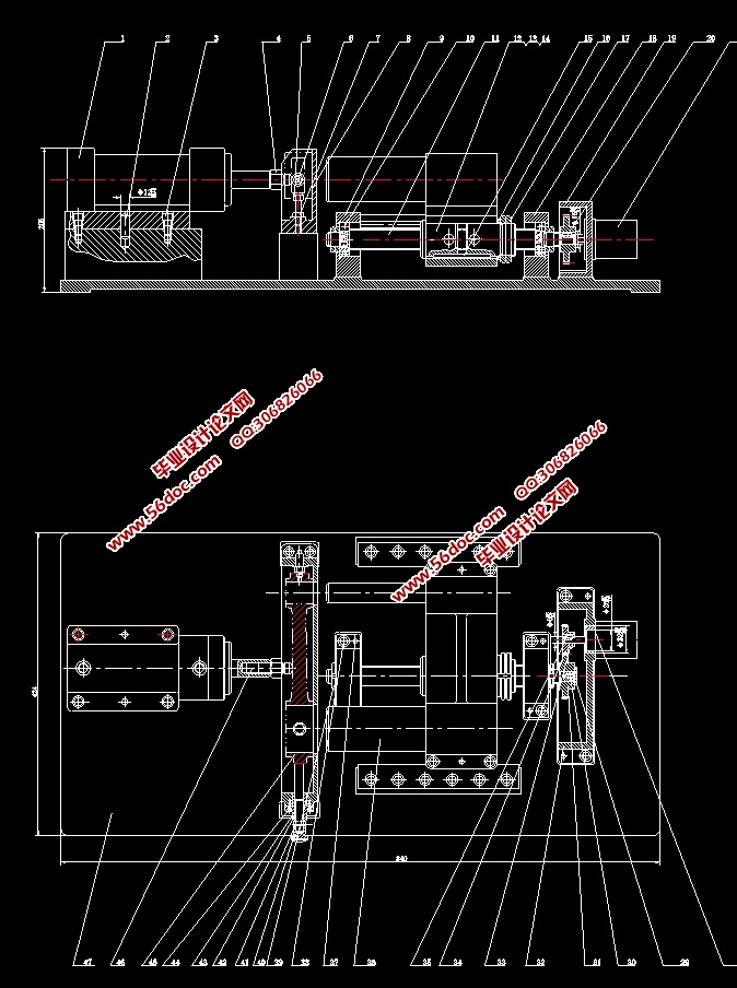 汽车发动机连杆孔平行度误差检测装置机械结构设计(含CAD零件装配图)