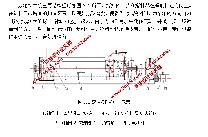 双轴搅拌机的结构设计(含CAD零件装配图)