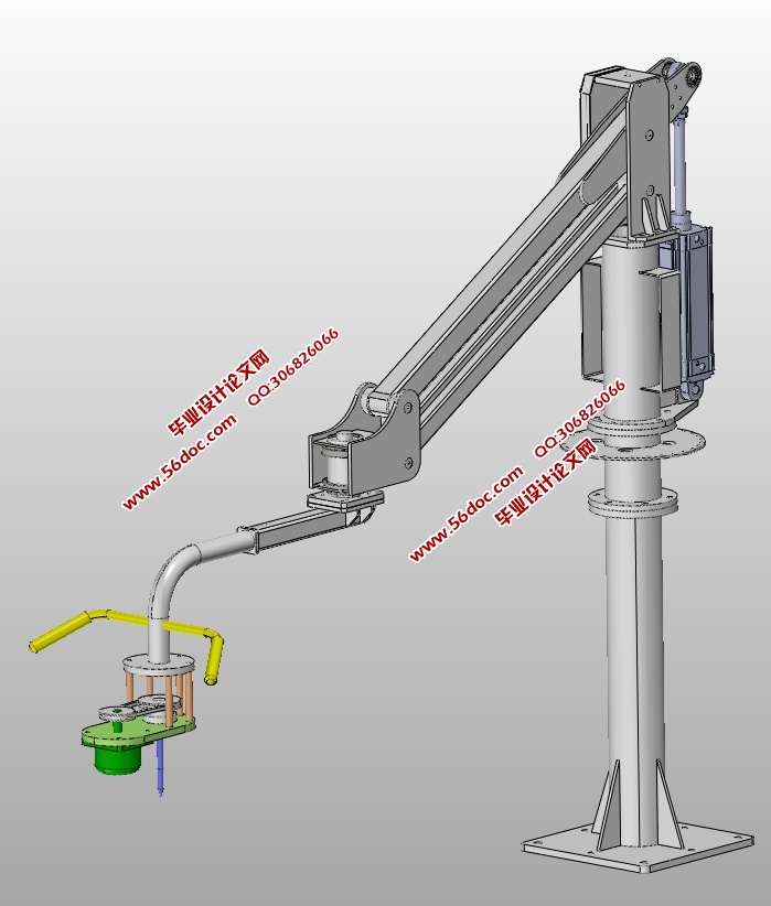 关节式钻床设计(含CAD零件装配图,SolidWorks三维图)