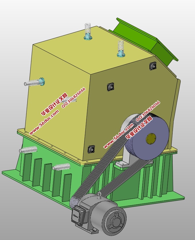 反击式破碎机的设计(含CAD零件装配图,STEP,x_t,SolidWorks三维图)