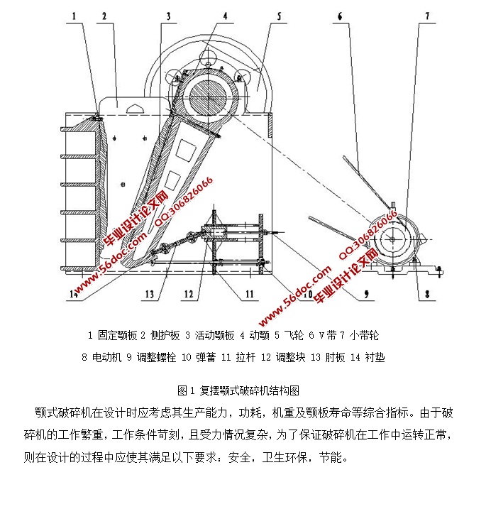 颚式破碎机的设计(含CAD零件装配图)