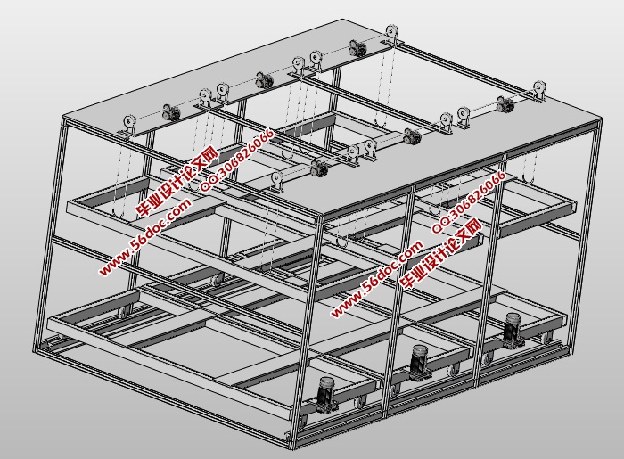 立体车库机械系统中推拉机构的结构设计(含CAD图,x_t,SolidWorks三维图)