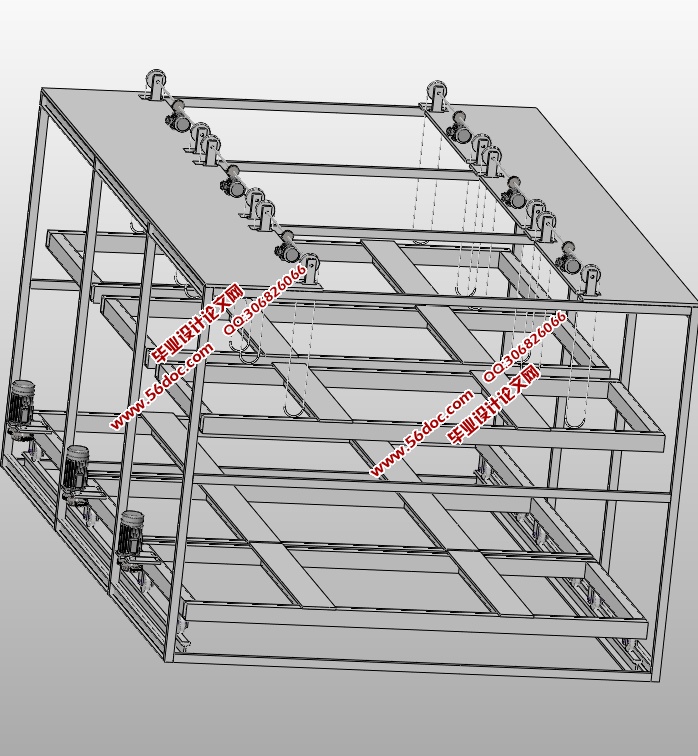 立体车库机械系统中推拉机构的结构设计(含CAD图,x_t,SolidWorks三维图)