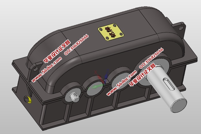 三级圆柱齿轮减速器的设计与分析(含CAD零件装配图,x_t,SolidWorks三维图)