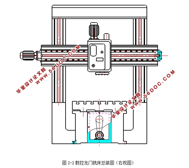 轻型龙门铣床XKQ2010×30设计(含CAD零件图装配图,CAXA图)
