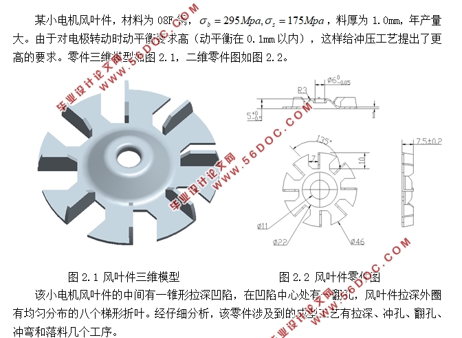 风叶件冲压工艺与模具设计(含CAD图,PROE三维图)