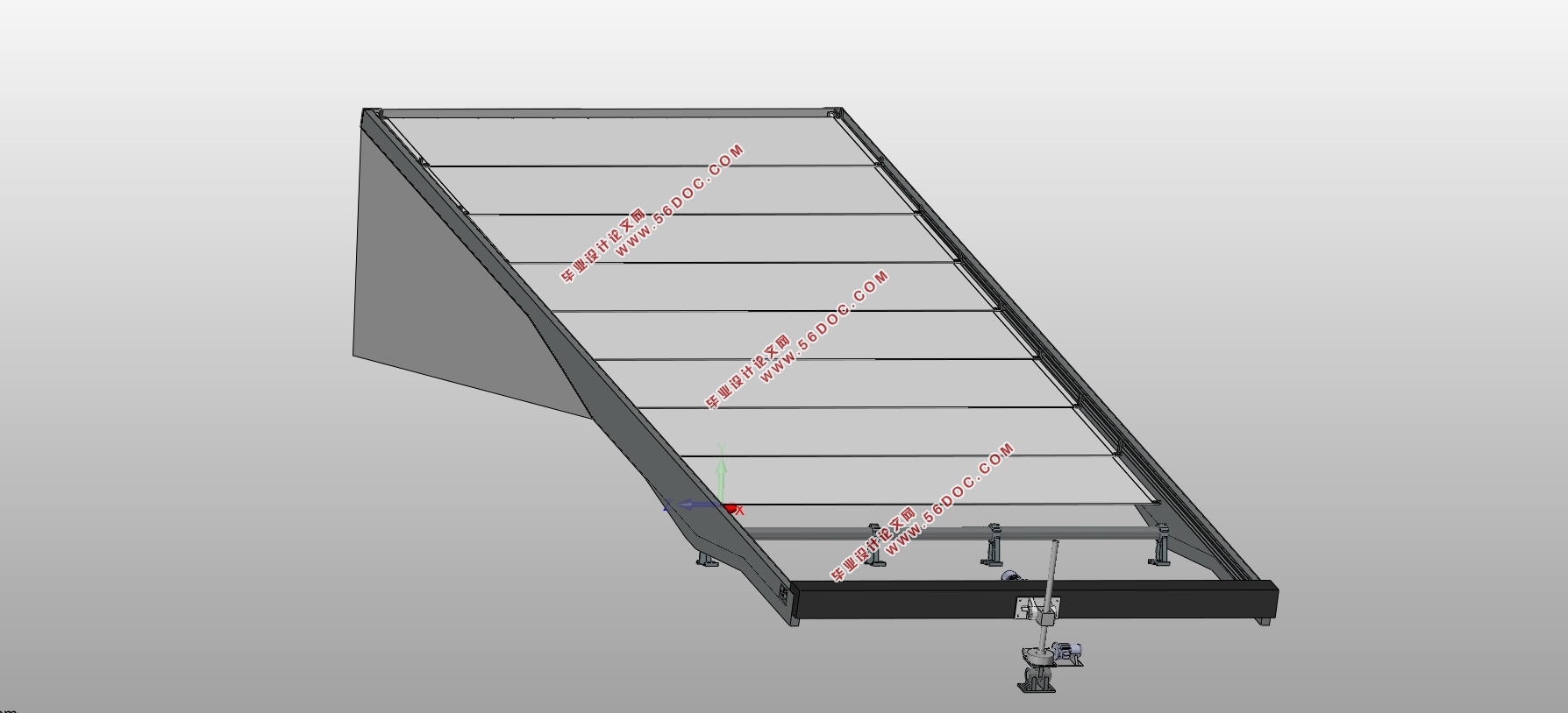 地下设施出入口活动顶盖的举升机构设计(含CAD图,SolidWorks三维图)