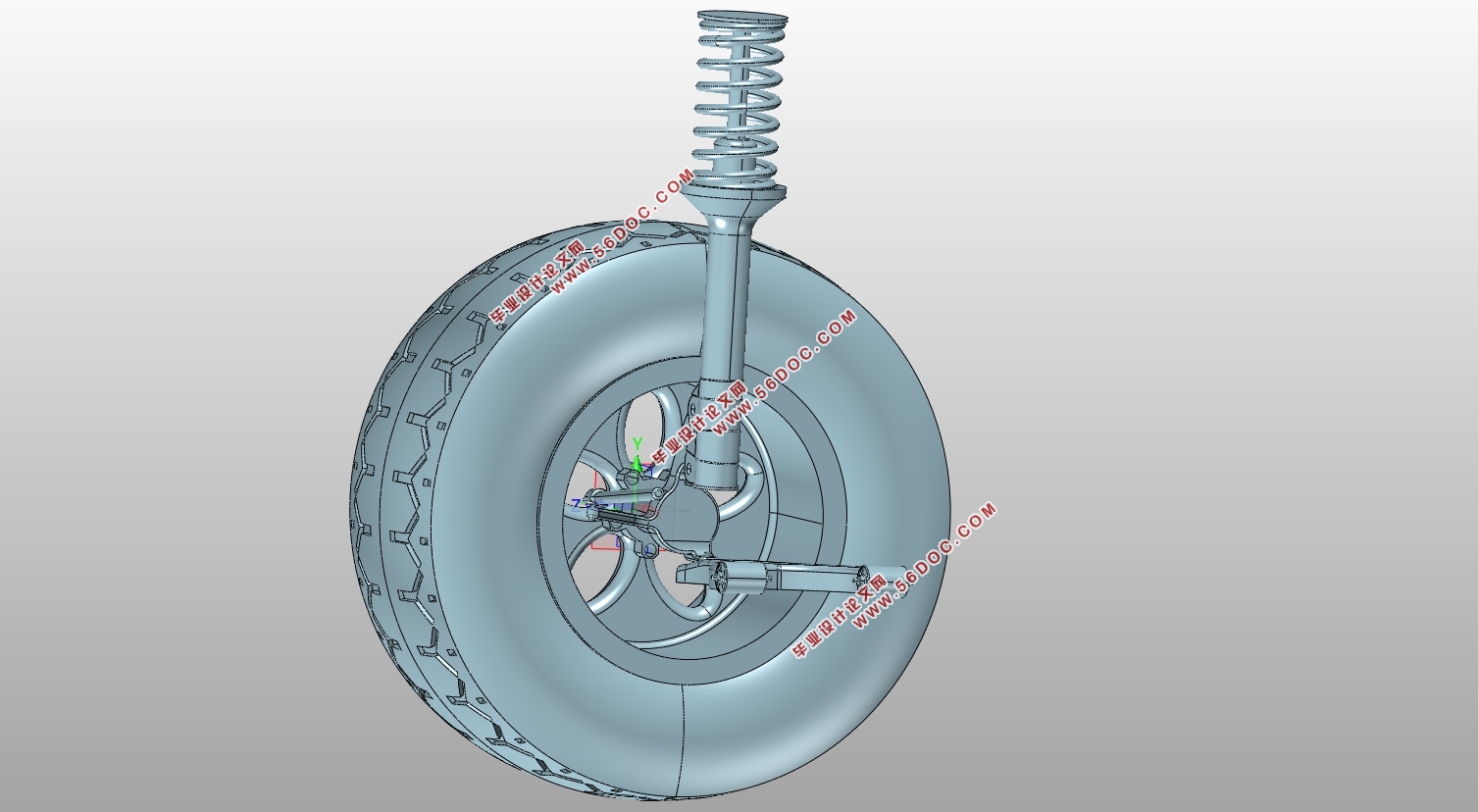 传祺GS8前悬架系统设计(英文版)(含CAD图,CATIA三维图)