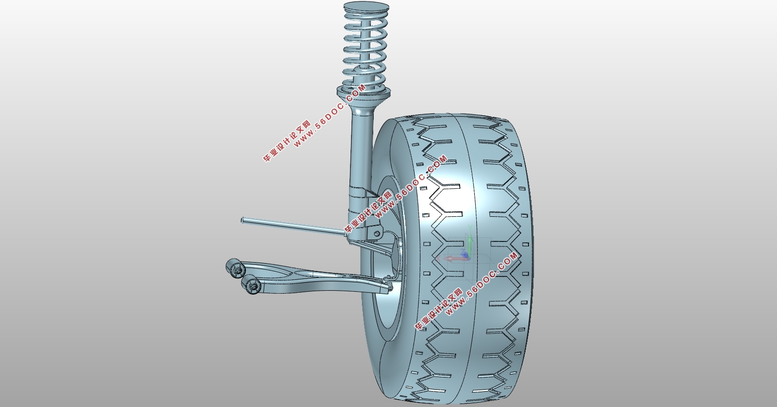传祺GS8前悬架系统设计(英文版)(含CAD图,CATIA三维图)