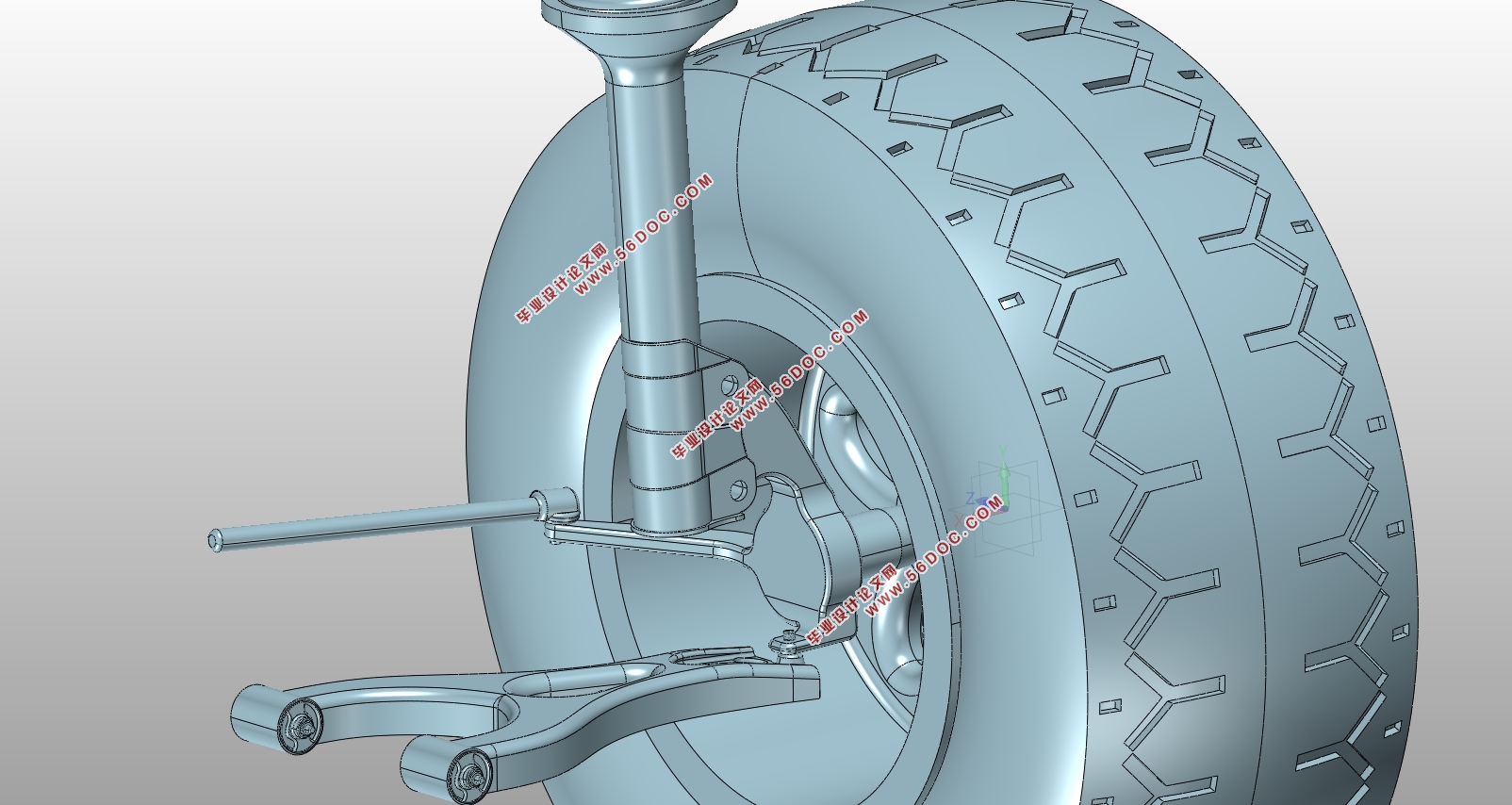 传祺GS8前悬架系统设计(英文版)(含CAD图,CATIA三维图)