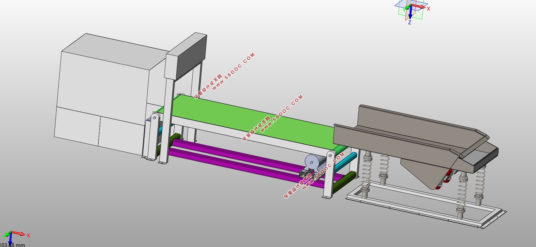 L-PET废旧塑料回收自动分选机(含CAD零件图装配图,SolidWorks三维图)