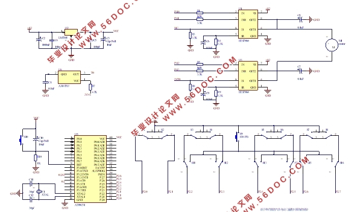 基于单片机的汽车电动门窗控制系统的设计(附电路原理图,程序清单)