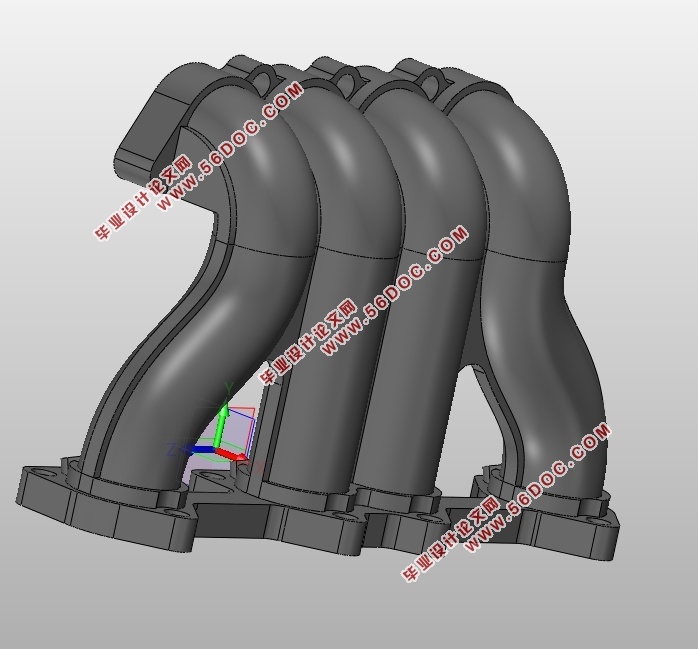 汽车进气歧管下壳模具结构设计及其成型过程CAE分析(含CAD图,SolidWorks三维图)