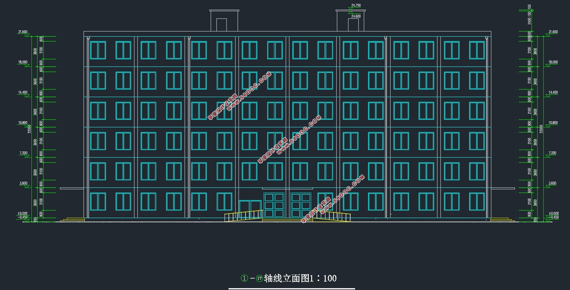六层41470平米新城咨询有限公司综合办公楼设计(含建筑图结构图)