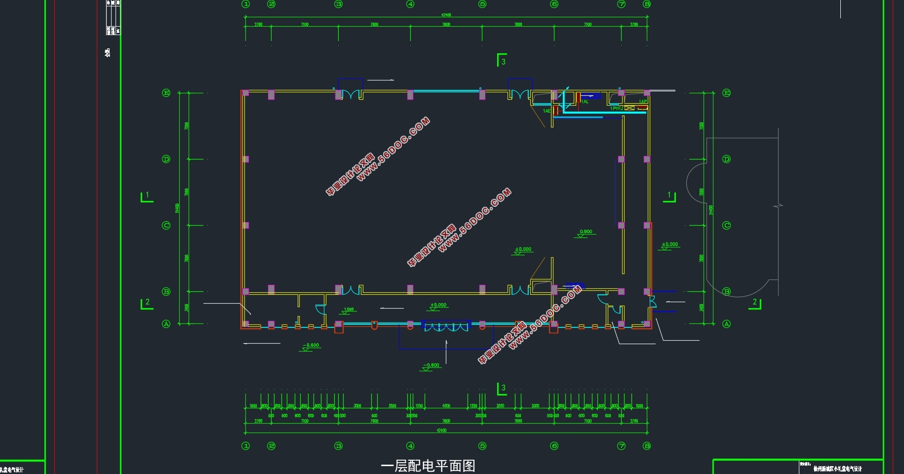 徐州新城区小礼堂电气设计(附CAD电气施工图)