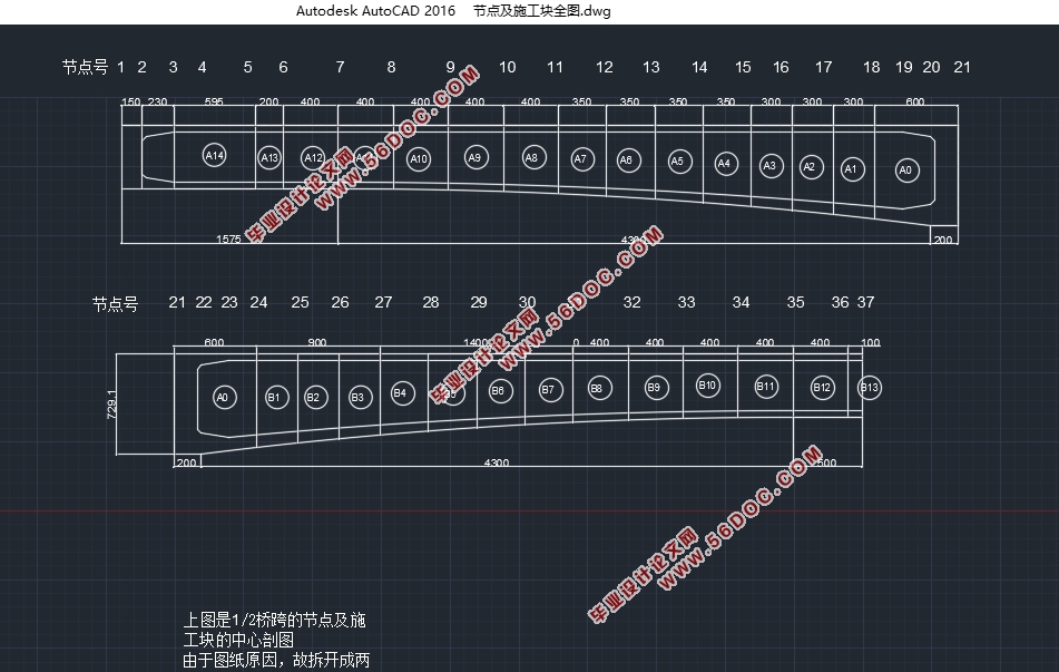 某60+100+60m连续梁桥施工过程内力分析(含CAD图,Midas模型)